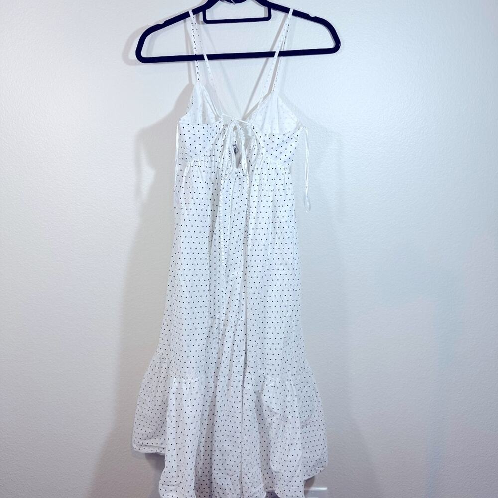 Black Halo White Polka Dot High-Low Sundress - Picture 3 of 5